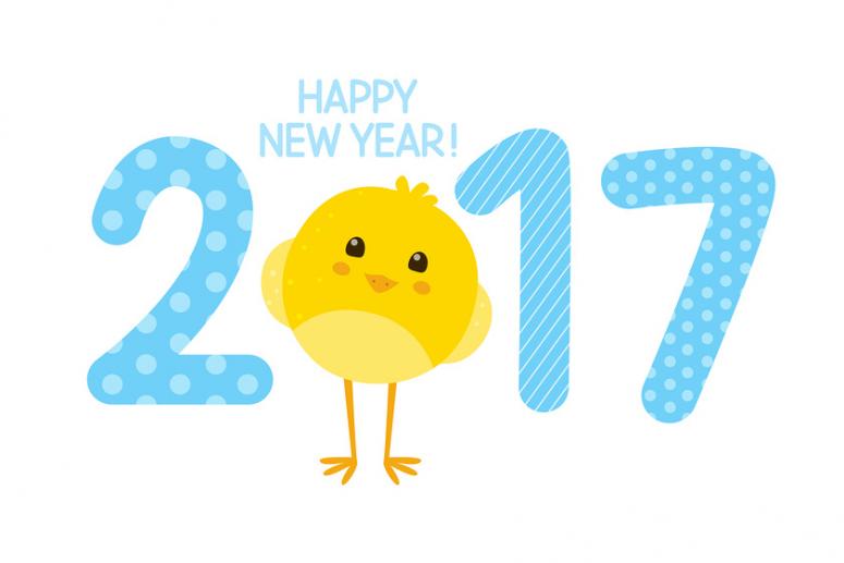 Красивые поздравительные картинки и открытки с Новым Годом 2017 - годом Петуха