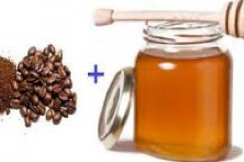 Скраб из молотого кофе с пчелиным медом